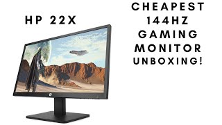 CHEAPEST 144hz GAMING MONITOR HP 22x UNBOXING [upl. by Areem]