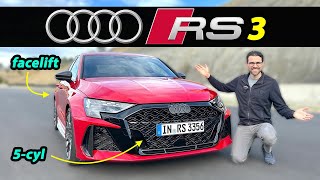 The perfect compact racer Updated Audi RS3 driving REVIEW [upl. by Halima]