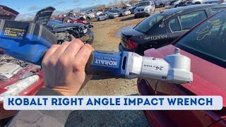 Kobalt Right Angle Impact Wrench VS rusted cars from scrapyard [upl. by Dory]