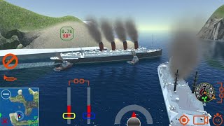 rms mauretania hit by frigate [upl. by Nayk]