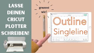 Singleline Schriften im Cricut Design Space schreiben mit den Cricut Stiften [upl. by Welby]