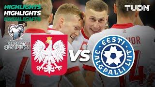 HIGHLIGHTS  Polonia vs Estonia  UEFA Qualifiers 2024  TUDN [upl. by Ahsirek]