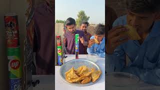 Big Samosa Eating Challenge youtubeshorts samosachallenge [upl. by Yreved301]