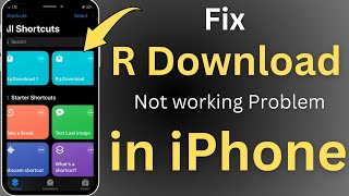 How to fix R Download Problem in iPhone  iOS 18 R Download not Working  2024 [upl. by Aan]