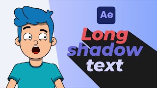 Text Animation with Long Shadow After Effects Tutorial 2024 [upl. by Enhpad]