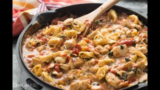 Italian Chicken Tortellini Skillet  The Recipe Rebel [upl. by Hubey]