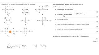 Organic Chemistry O Level  Q1 Paper 22 MJ 2021  CHEM 5070 Past Papers [upl. by Wilkinson]