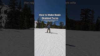 Basic Skidded Turns snowboard snowboarding mammothmountain [upl. by Chipman]