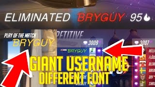 Asian font  Large username in Overwatch PC WORKS IN OVERWATCH 2 [upl. by Nannah]