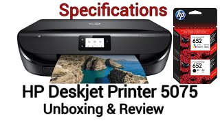 Hp Deskjet Printer 5075 Unboxing amp Review [upl. by Norym316]