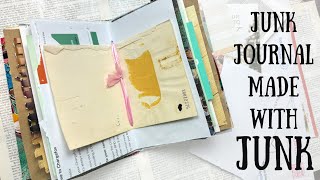 Junk Journal made from JUNK and FREE stuff  Easy 15 min TUTORIAL 📗 [upl. by Yenor]