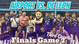 Finals Game 2  Airport vs De Leon  3rd Quarter  InterBarangay Basketball League [upl. by Natal]