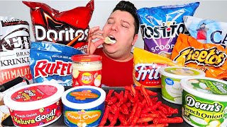 Chips amp Dips • Cheetos Fritos Doritos Ruffles amp Kettle Cooked • MUKBANG [upl. by Winer]