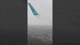 landing in storm bert london aerlingus heathrow shorts weather airport airbus boeing [upl. by Shinberg]