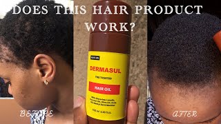 DERMASUL HAIR OIL REVIEW LET’S SEE WHAT IT DOES TO MY HAIR affordablehaircare dermasul [upl. by Artinad]