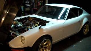 1973 240z with a Chevy 350 v8 cam idle [upl. by Ragen]