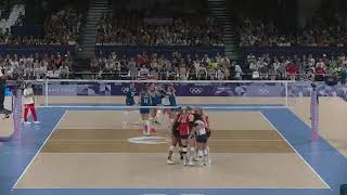 Serbia vs USA Womens Volleyball 2024 Just the Rallies [upl. by Ahmar454]