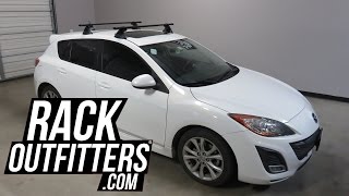 2004  2013 Mazda 3 Hatchback with Yakima Skyline CoreBar Roof Rack [upl. by Maleeny]