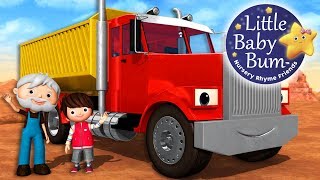 Song About Trucks  Nursery Rhymes for Babies by LittleBabyBum  ABCs and 123s [upl. by Aisatsanna]