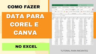 Como Fazer Data Para usa no Corel e no Canva [upl. by Nylsirhc]