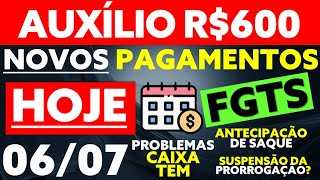 AUXÍLIO EMERGENCIAL E FGTS PROBLEMAS CAIXA TEM  NOVOS PAGAMENTOS  COMO ANTECIPAR O SAQUE [upl. by Adrian967]