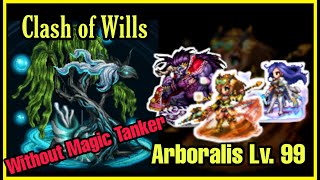 Arboralis Lv 99 without Magic Tanker  FFBE Clash of Wills [upl. by Ahsilac]