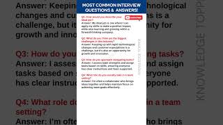 4 Most Common Job Interview Questions and Answers [upl. by Anatsirhc]