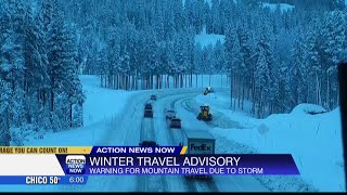 Caltrans issues winter travel advisory [upl. by Edelstein]