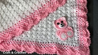 Easy Crochet Baby Blanket Craft amp Crochet Blanket Pattern 2419 [upl. by Hall266]