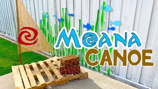 How To Make A Moana Canoe  MOANA Birthday Party Decorations [upl. by Elleb]