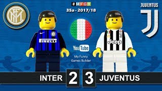 Inter Juventus 23 • Serie A 2018 28042018 goal highlights sintesi Inter Juve in Lego Calcio [upl. by Munafo974]