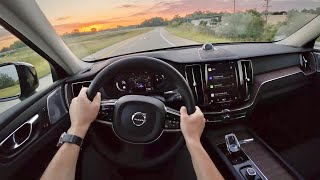 2023 Volvo XC60 Recharge PlugIn Hybrid T8 Ultimate Dark Theme  POV Sunrise Drive amp Review [upl. by Haneehs]