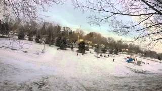 GoPro  Sledding at Bolus Gardens Hill  Burlington [upl. by Assen580]