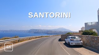 SANTORINI Greece 4K  Driving across the island [upl. by Siramay]