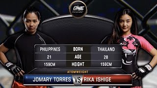 Full Fight  Jomary Torres vs Rika Ishige  One Championship [upl. by Ifok]