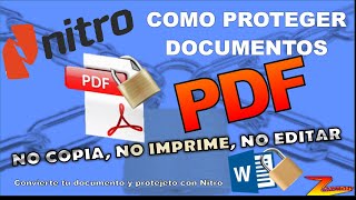 COMO PROTEGER DOCUMENTOS PDF EN NITRO NO COPIA NO IMPRIME [upl. by Asi26]