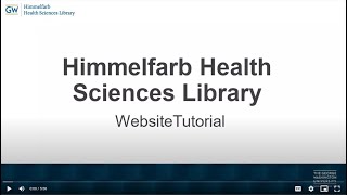 Himmelfarb Health Science Library Website Tour [upl. by Selwin643]