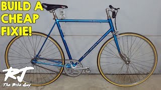 How To Build A Cheap Fixie From A Vintage Bike [upl. by Ntsuj]