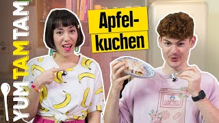 Apfelkuchen Rezept  Schneller Apfelkuchen vom Blech [upl. by Seravaj434]