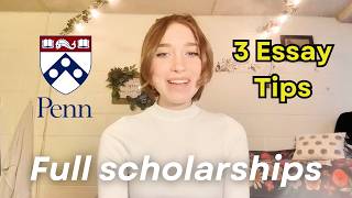 How to Write a GREAT College Essay  UPENN Full Scholarships Received [upl. by Ange]