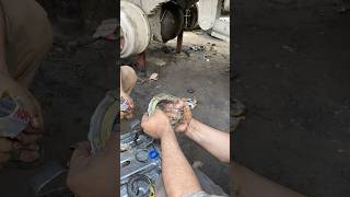 Is it right way to put grease on truck wheel bearing grease bearing restoration viralvideo [upl. by Adnorrehs36]