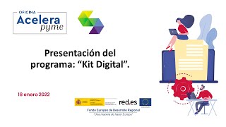 Presentación del programa Kit Digital [upl. by Gardol806]