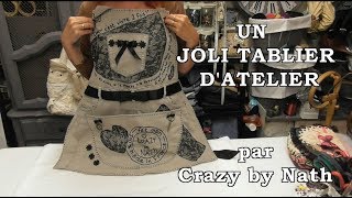 Joli tablier datelier en jeans recyclé [upl. by Bernice]