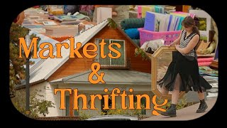 Art Markets amp Thrifting ♡ Vlog [upl. by Ronym]