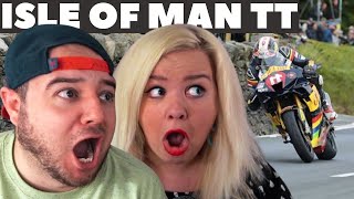 Isle of Man TT TOP SPEED MOMENTS  American Couple Reaction [upl. by Ravo]