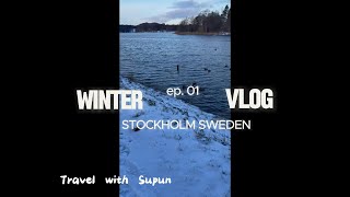 My First Winter Experience in Stockholm Sweden  ශීත කාලය මතකයක් [upl. by Bronk]