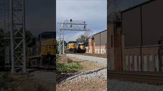 CSX empty ethanol B633 heads north on the Abbeville Subdivision in Athens Georgia [upl. by Inasah]