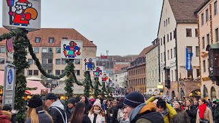 NUREMBERG Walking tour in CHRISTKINDLESMARKT [upl. by Innavoij]