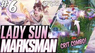 Crit combos hits like crazy  Lady Sun Marksman Gameplay 6  Honor of Kings [upl. by Ylaek411]