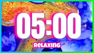 5 Minute TIMER With Cozy Relaxing Music CALMCLASSROOMPAINT [upl. by Aisenet]